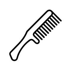Styling tool with handle and teeth used for grooming and detangling hair on a white background image