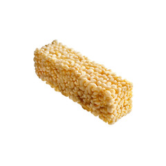 Delicious Crispy Rice Bar Isolated on Black Background