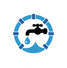 Unique plumbing service logo Modern and minimalist vector and abstract logo