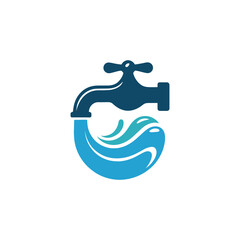 Unique plumbing service logo Modern and minimalist vector and abstract logo