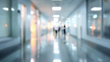 Blurry View of Hospital Observation Area with Abstract Background