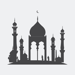 taj mahal vector illustration