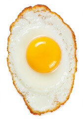 Fried egg isolated on white background