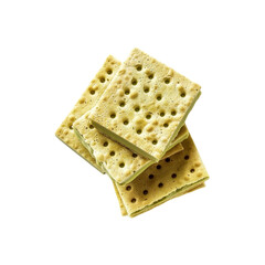 Delicious Matcha Cream Sandwich Crackers Stacked High