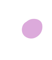 Abstract graphic is showing central lavender oval swirling white strokes on transparent background