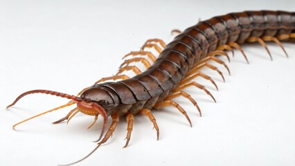 Fototapeta premium Giant Desert Centipede on studio background
