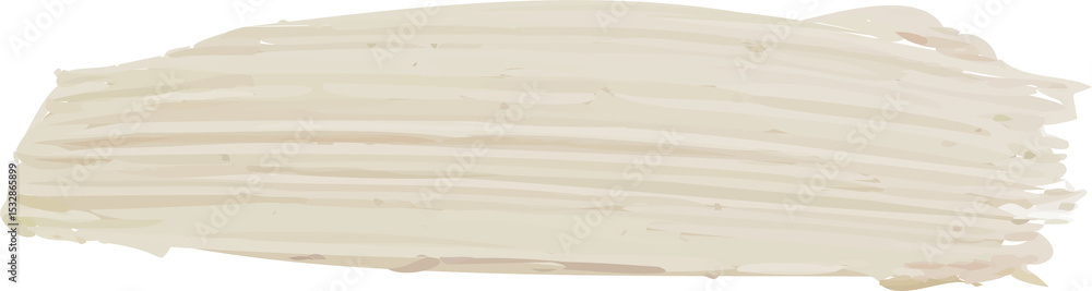 Poster flat design abstract beige brushstroke is showing rough edges and texture on transparent background