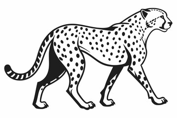 cheetah sihouette black vector