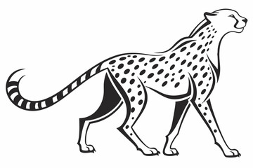 cheetah sihouette black vector