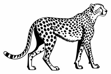 cheetah sihouette black vector
