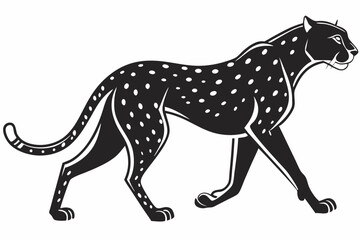 cheetah sihouette black vector