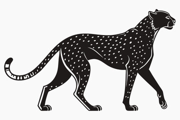 cheetah sihouette black vector
