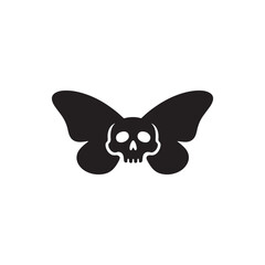 butterfly isolated on white silhouette 