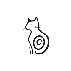 vector illustration of a cat silhouette 