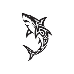 Shark logo design silhouette 