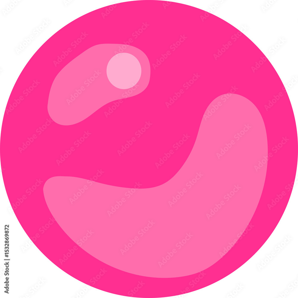 Poster abstract circular icon showing magenta and pink shapes in flat design on transparent background