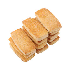 Sweet biscuits isolated on transparent background