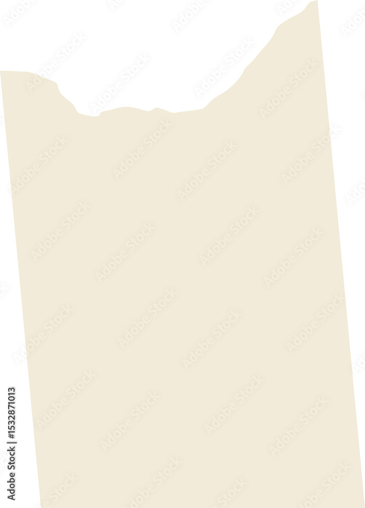Aufkleber abstract beige shape is appearing on transparent background in flat vector design, copy space