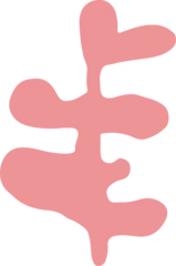 Gardinen Displaying abstract pink shape echoing coral leaf lobes in flat design, transparent background © vectorfusionart