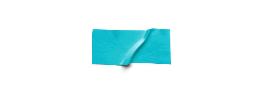 Adhesive tape, sticky paper stripe. blue tape.