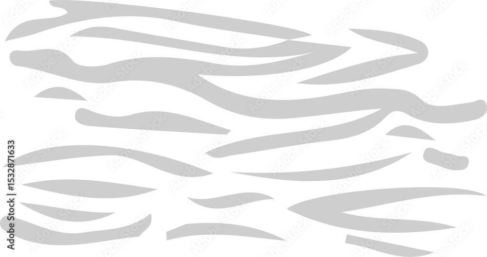 Poster abstract stripe forms are floating in flat design on transparent background showing wavy shapes