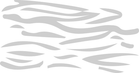 Abstract stripe forms are floating in flat design on transparent background showing wavy shapes