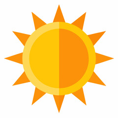 new sun nature vector icon on white background