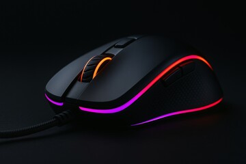 Vivid RGB Design Showcase in Dark Studio Setting