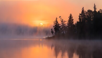 sunrise over the river