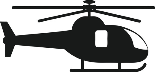 Helicopter silhouette vector illustration