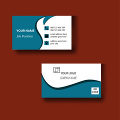 Professional Double-sided simple clean horizontal business card template
