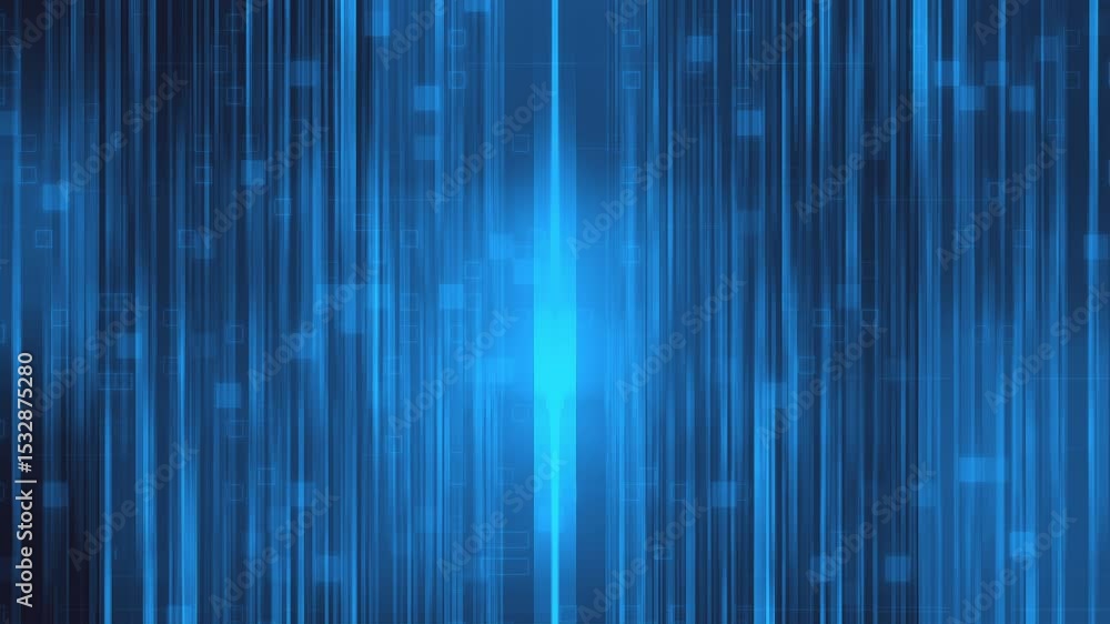 Poster blue abstraction with vertical lines. computer generated 3d render