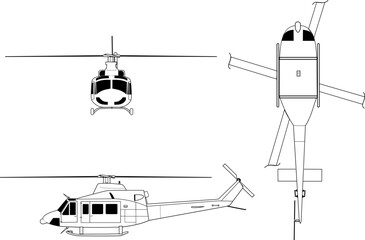Bell_412_Line_Drawing
