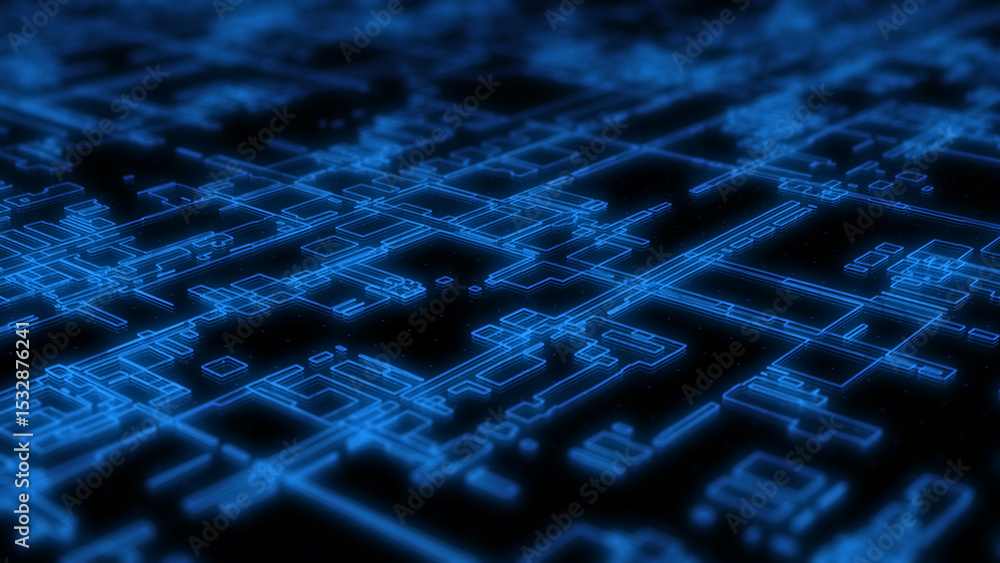 Poster technology digital line corner structure cyber data network connection concept. abstract futuristic 