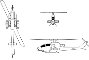 Bell_AH-1S_Cobra_orthographical_image