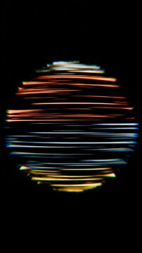 a blur of light in the dark