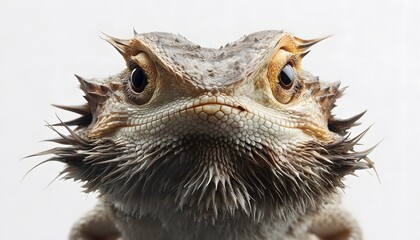 Obraz premium Close-up of a bearded dragon's face.