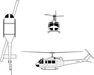 Bell_UH-1_Iroquois_Drawing