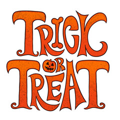 Flat design bold Halloween lettering is featuring orange with pumpkin face, transparent background