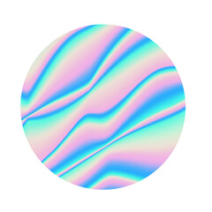 Abstract circle is flowing in flat design, showing pastel gradient waves on transparent background