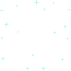 Gardinen Flat vector design mint star glints are scattering across transparent field, copy space © vectorfusionart
