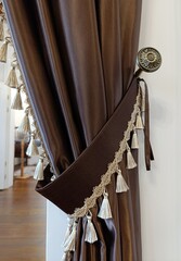 brown velvet curtain, beautiful curtain, curtain, interior decor
