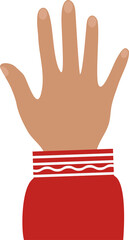 Obraz premium Hand with an ethnic traditional cuff. Cultural style illustration for diversity and heritage concepts.