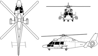Europcopter_AS565_Panther_orthographical_image