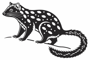 quoll sihouette black vector