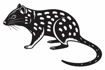 quoll sihouette black vector