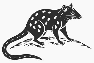 quoll sihouette black vector