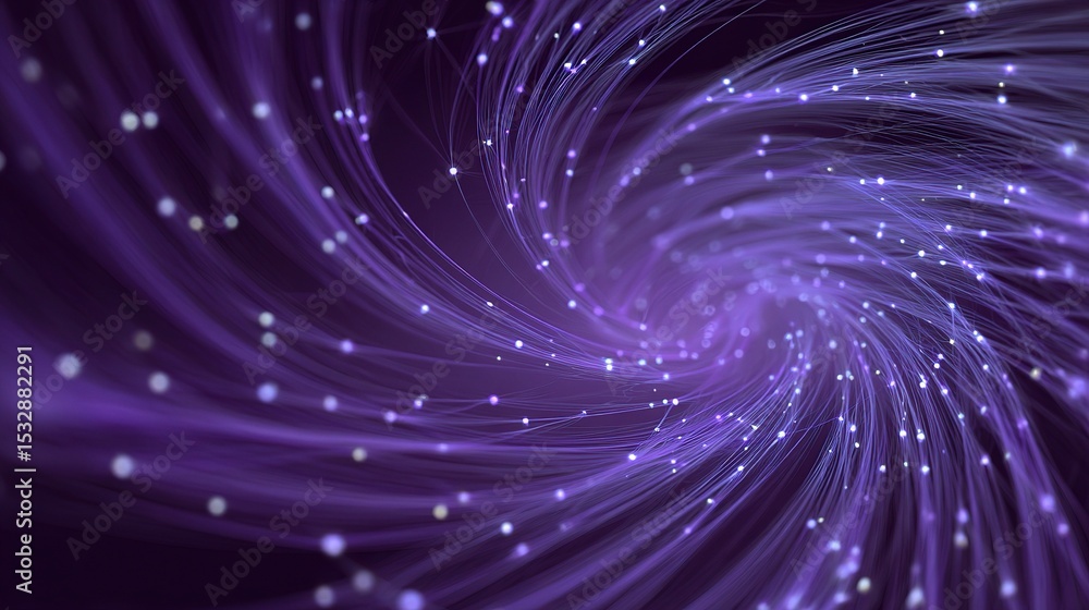 Poster abstract technology network background with swirling lines and lights