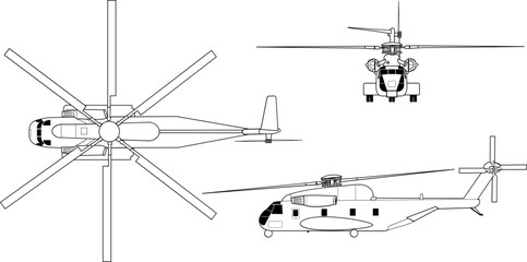 Sikorsky_CH-53D_Sea_Stallion_Drawing