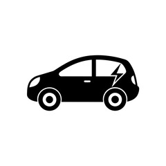 electric car icon on white background  .svg